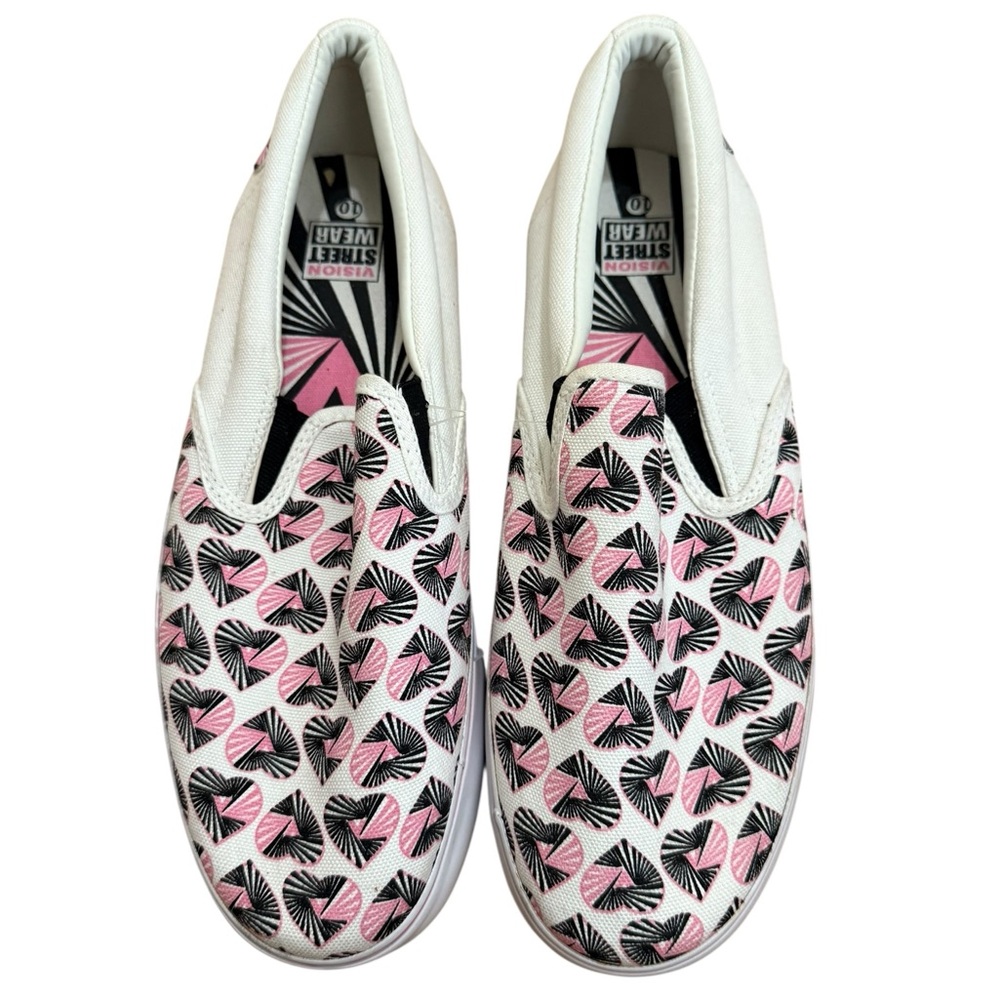 Stylish Pink and Black Patterned Slip-On Shoes